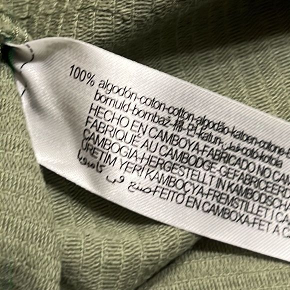 Zara Olive Green Corduroy Oversize Button Up Vest Jacket Unisex Sz M NWT - Picture 11 of 11